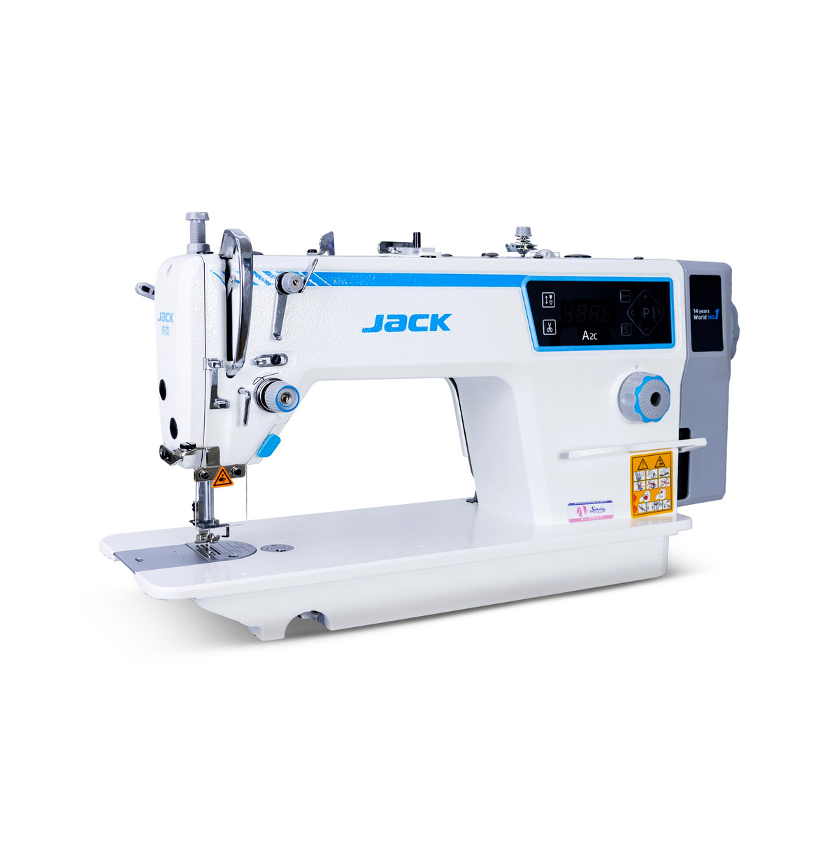 Máquina de Costura Reta Industrial Jack A2C Direct Drive com Corte Automático 5000 RPM